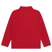 BOSS Kids Red Long Sleeve Polo Shirt