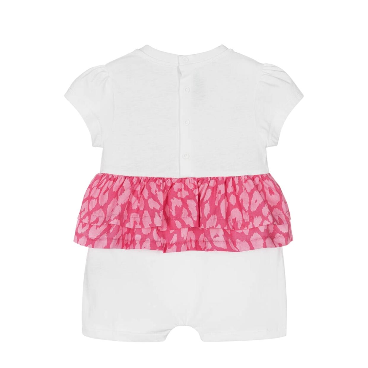 Balmain Baby Leopard Print Logo Romper