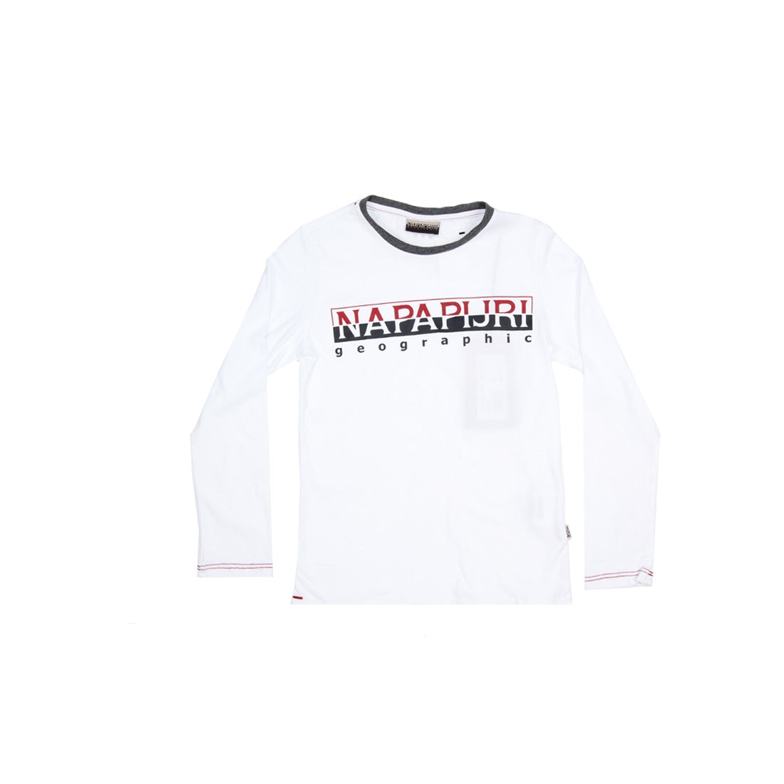 Napapijri Junior Logo White Top - Retro Designer Wear