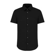 Emporio Armani Eagle Logo Short Sleeve Black Shirt