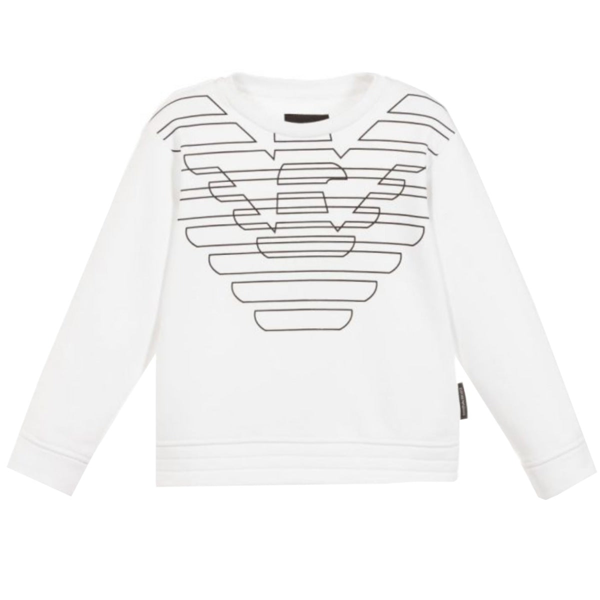 Armani Junior Boys White Eagle Logo Sweatshirt