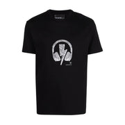 Neil Barrett Black Print D.J. Bolt Logo T-Shirt