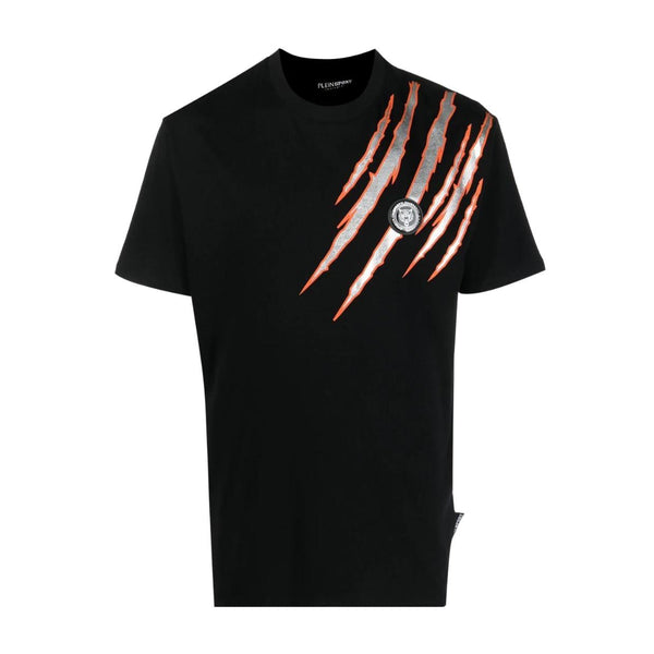 プレインスポーツスクラッチロゴブラックTシャツ Plein Sport スクラッチプリント Tシャツ | ブラック | FARFETCH JP