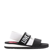 Love Moschino Black Logo Strap Slide