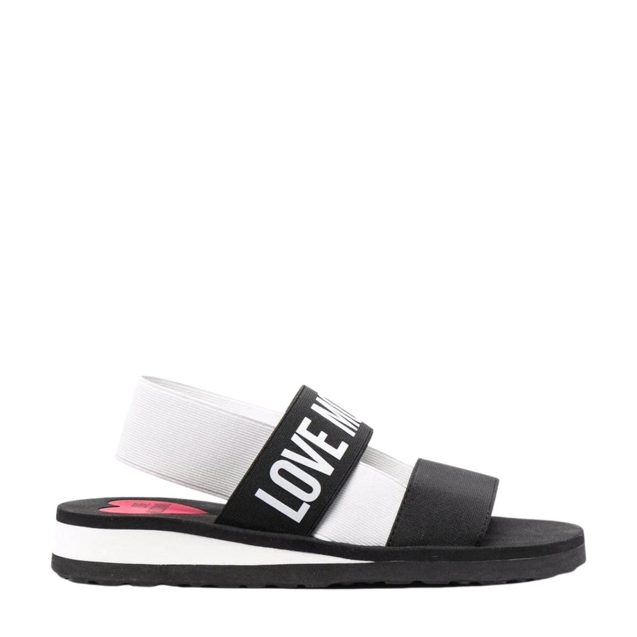 Love Moschino Black Logo Strap Slide