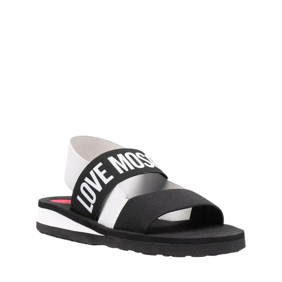Love Moschino Black Logo Strap Slide