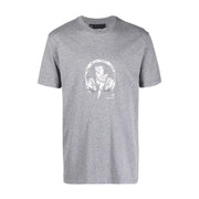Neil Barrett Grey Print D.J. Bolt Logo T-Shirt