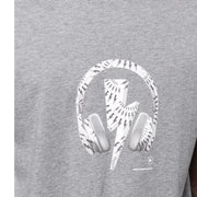 Neil Barrett Grey Print D.J. Bolt Logo T-Shirt