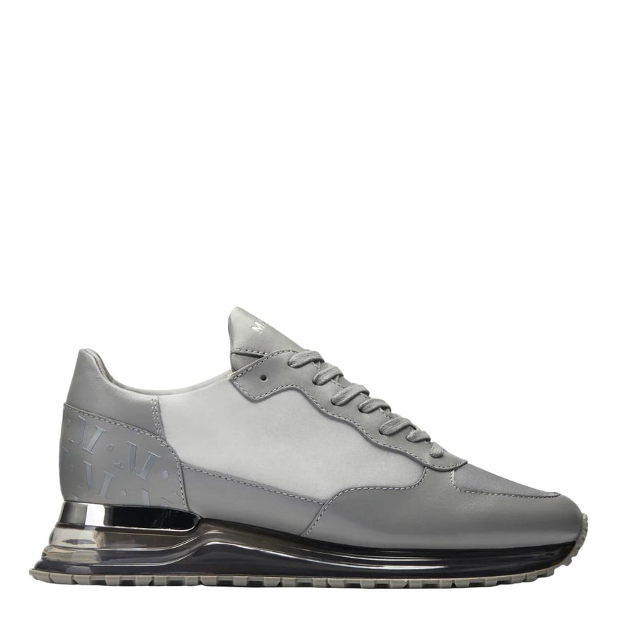 Mallet London Popham Gas Satin Grey Trainers