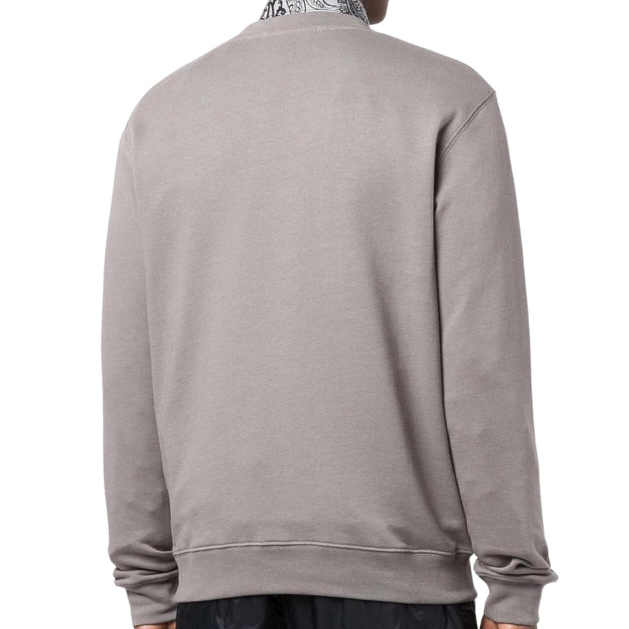 MSGM Grey Print Logo Sweatshirt