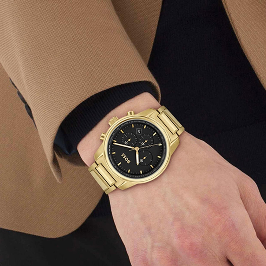 BOSS Gold Trace Chronograph Watch
