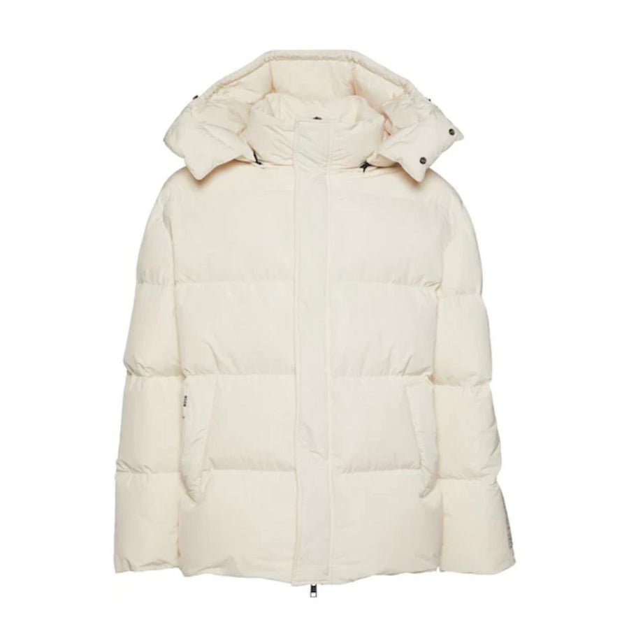 MSGM Cream Fantastic Green Padded Jacket