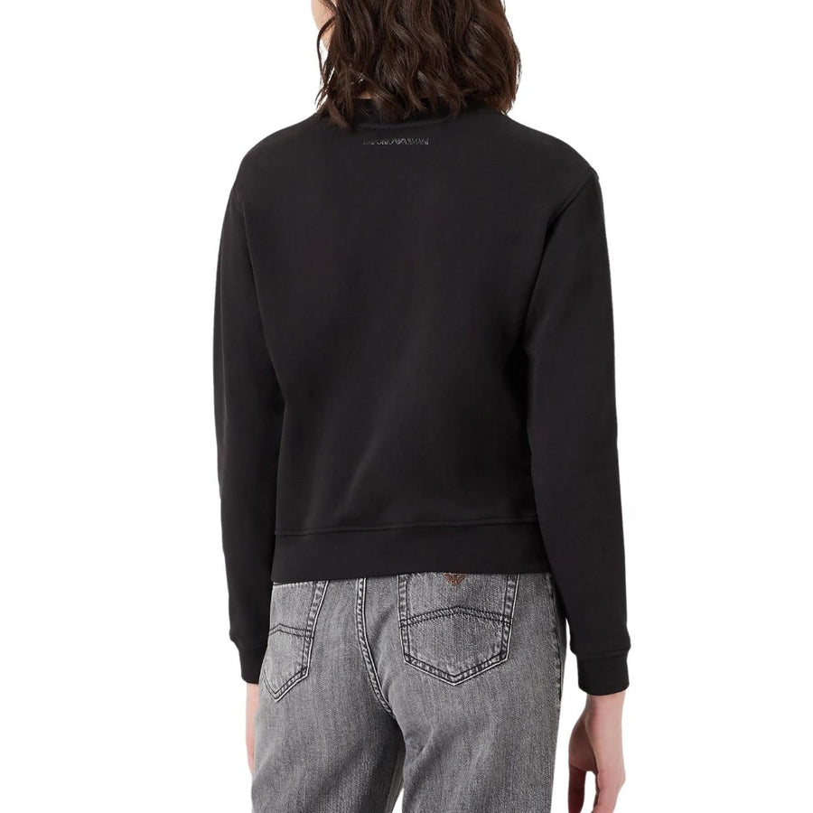 Emporio Armani Black Print Patterned Eagle Logo Sweatshirt