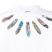 Marcelo Burlon White Collar Feathers Over T-Shirt