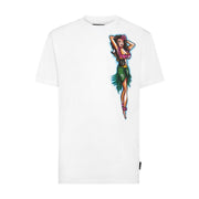 Philipp Plein Hawaii Print White T-Shirt
