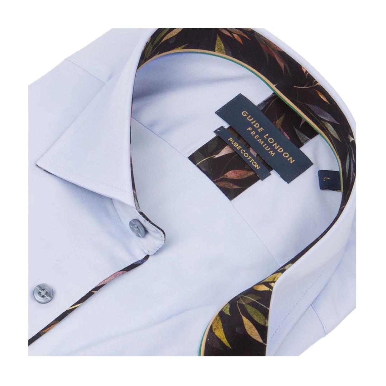 Guide London Leaf Collar Sky Blue Shirt