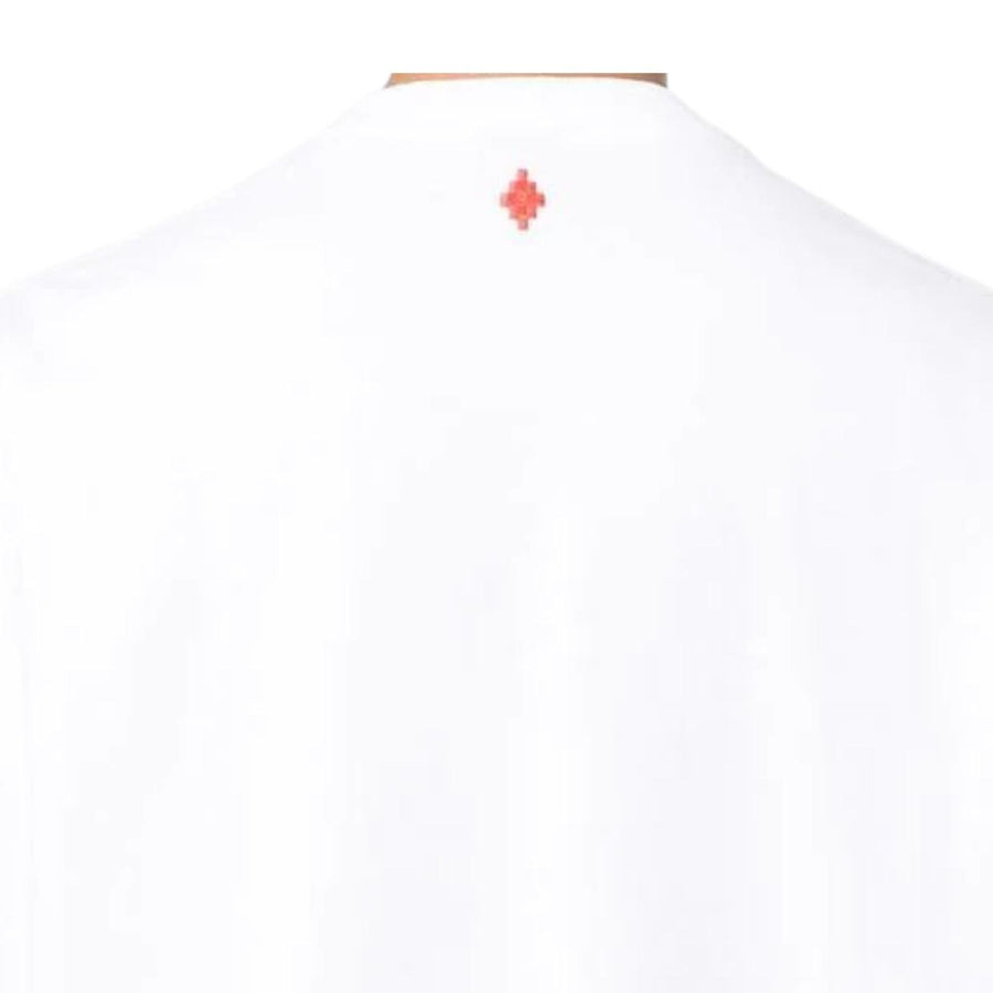 Marcelo Burlon White Collar Feathers Over T-Shirt