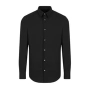 Emporio Armani Black Embroidered Logo Shirt