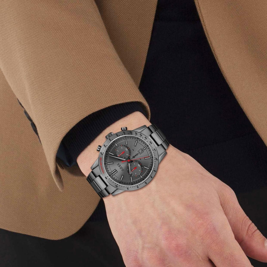 BOSS Grey Plated Allure Chronograph Watch