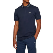 BOSS Navy Paddy Pixel Polo Shirt