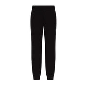 Emporio Armani Black Embossed Logo Jogging Bottoms