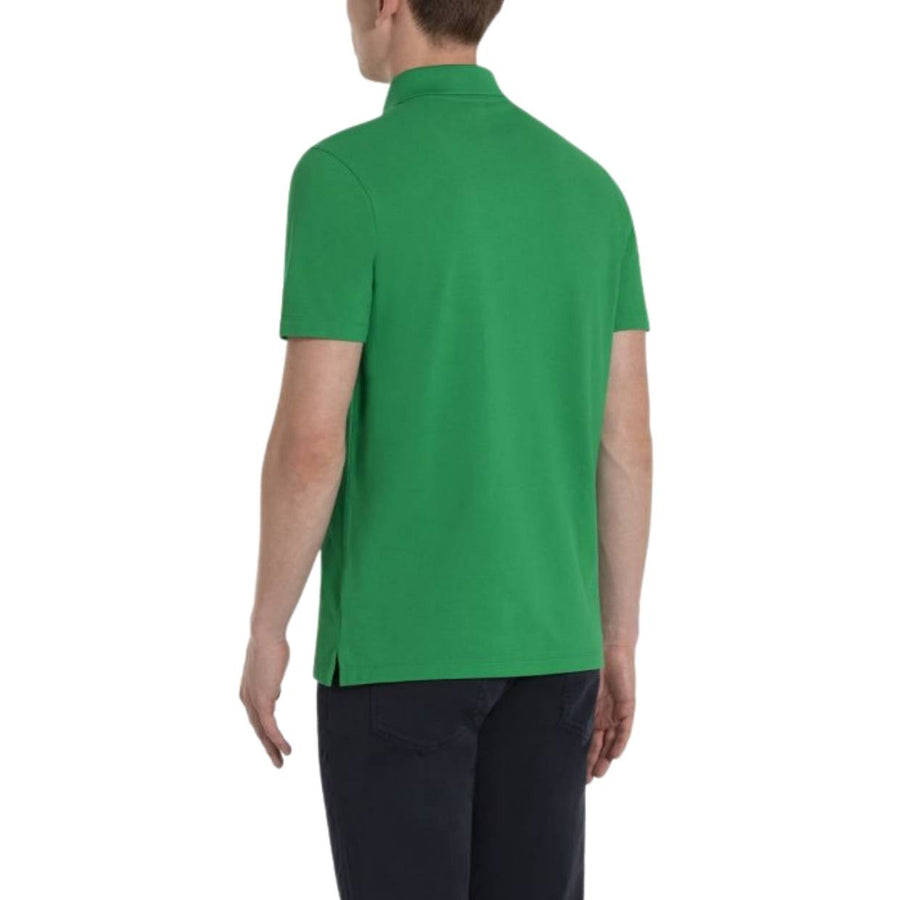 Paul & Shark Green Organic Cotton Logo Badge Polo Shirt