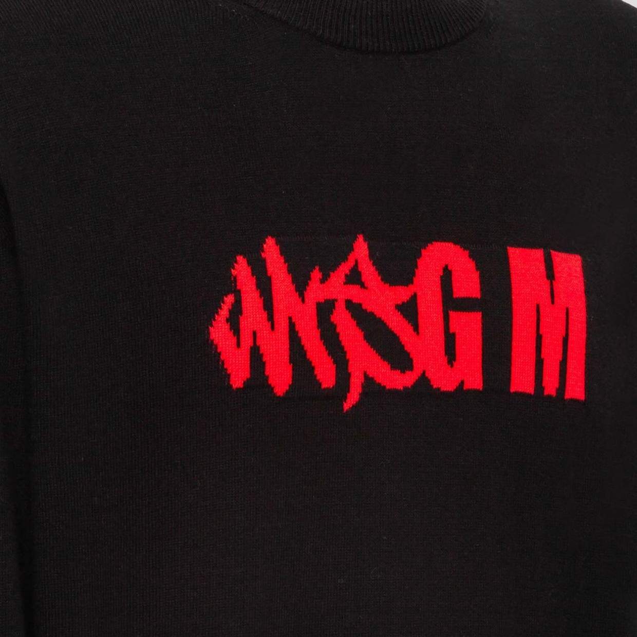 MSGM Black Logo Sweater – RD Designer Wear