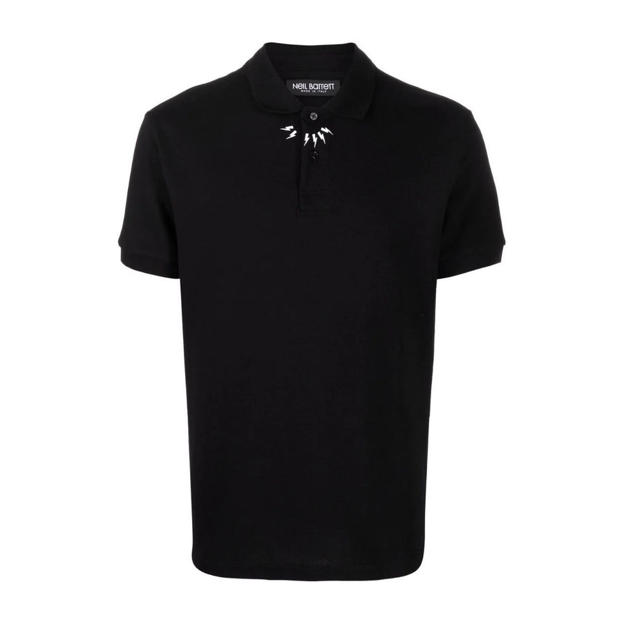 Neil Barrett Black Thunderbolt Polo