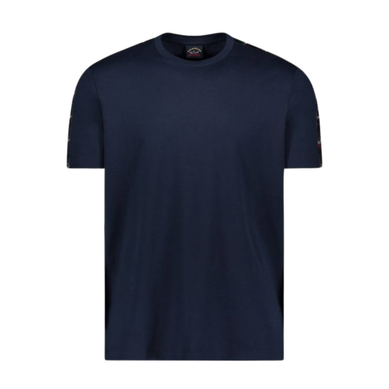 Paul & Shark Navy Cotton T-Shirt With Logo Tape