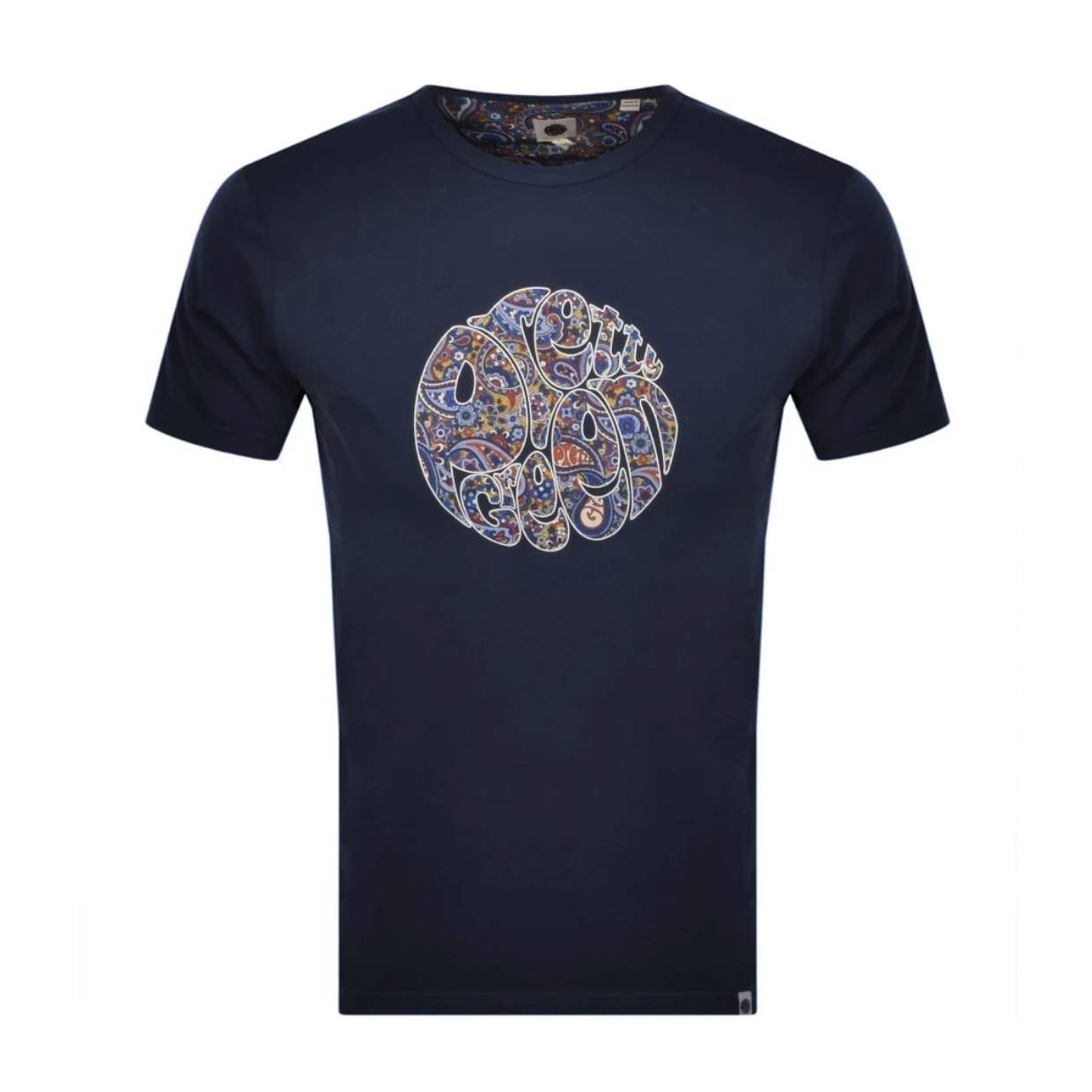 Pretty Green Wonderwall Paisley Navy T-Shirt
