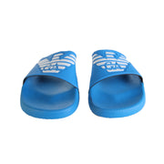 Emporio Armani Eagle Logo Blue Slides Front