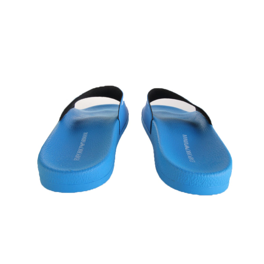 Emporio Armani Eagle Logo Blue Slides back