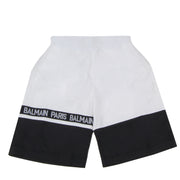 Balmain Kids Logo Print Nylon Swim Shorts