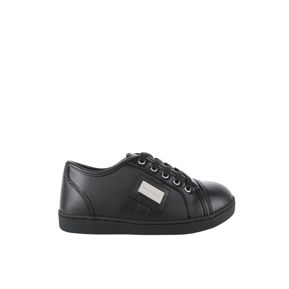 Dolce & Gabbana Nappa Leather Black Sneakers - Retro Designer Wear