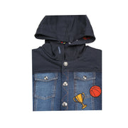 Dolce & Gabbana Kids Sports Denim Hooded Jacket - Retro Designer Wear