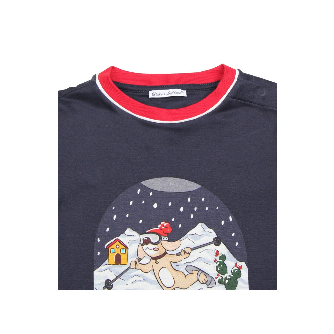 Dolce & Gabbana Baby Mimmo the Dog Navy Top - Retro Designer Wear