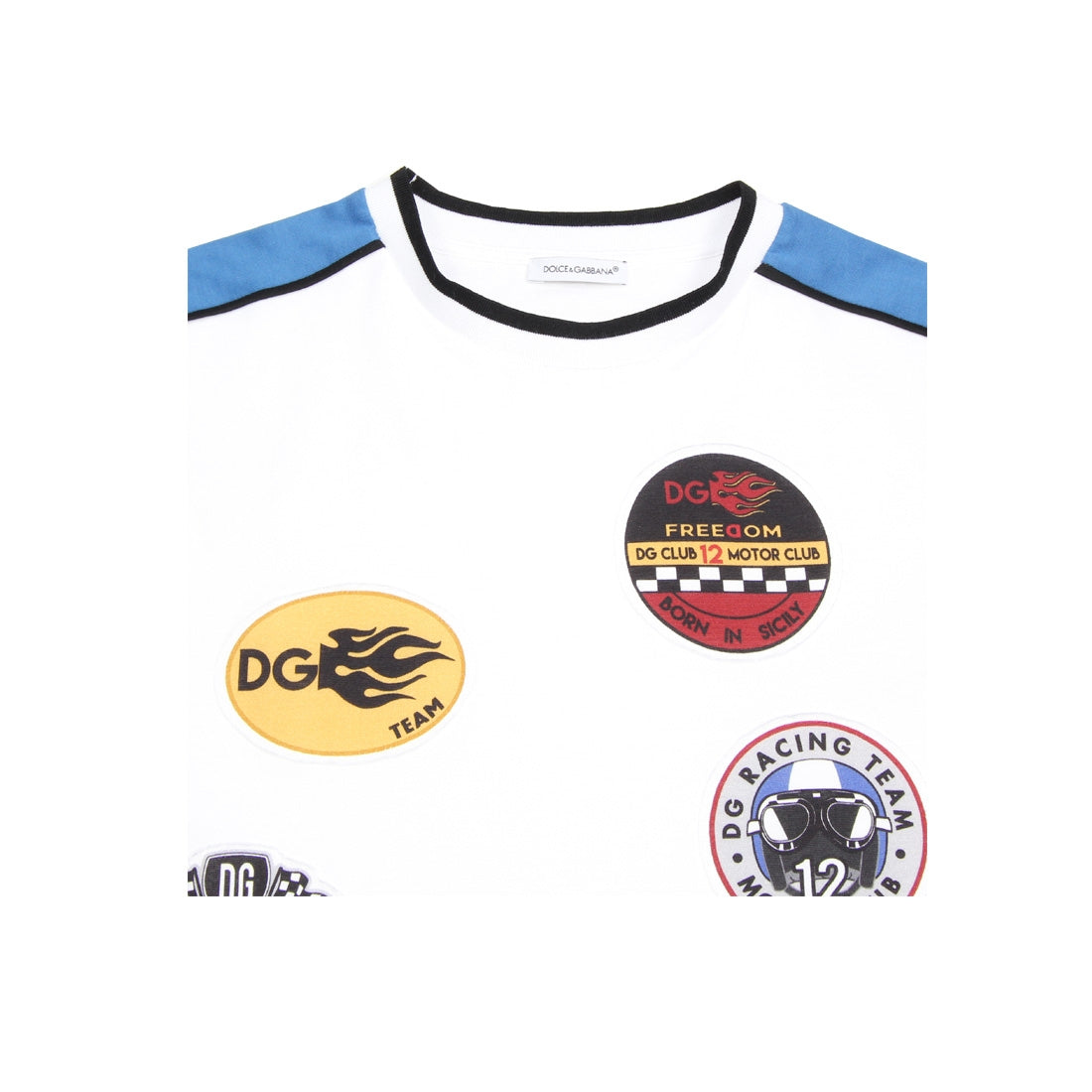 Dolce & Gabbana Kids Motor Club White Top - Retro Designer Wear