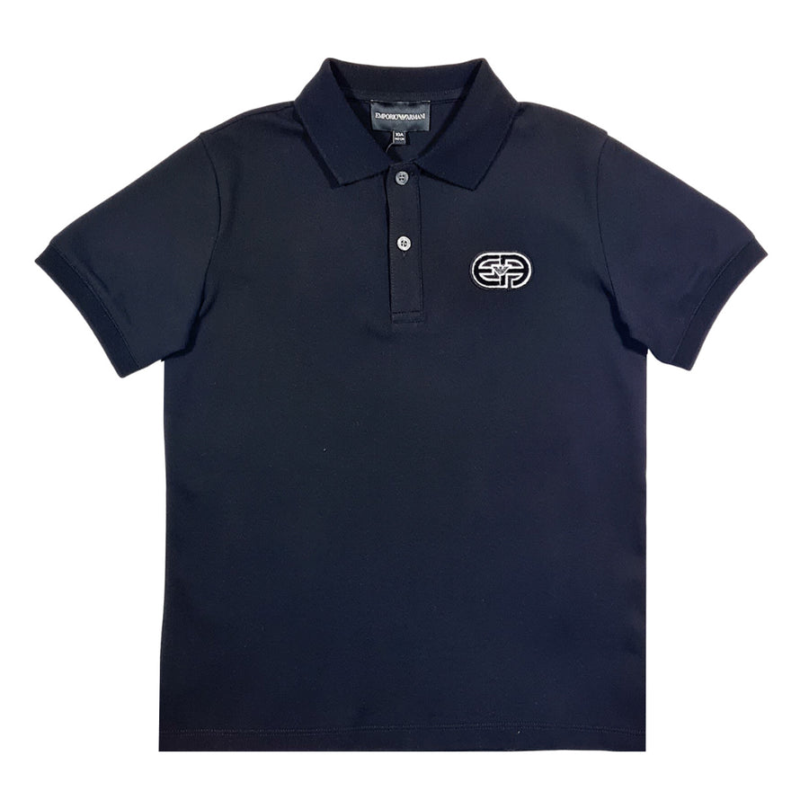 Armani Junior Black Logo Tag Polo Shirt Buy Online at Retro