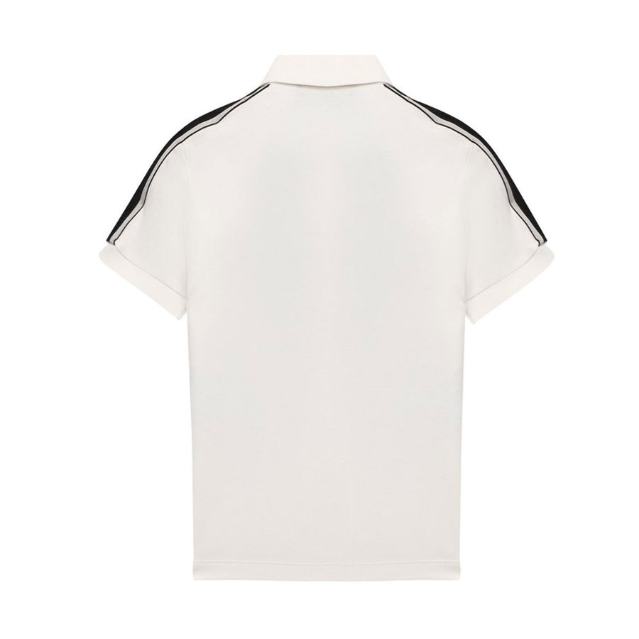 Emporio Armani Junior White Embossed Polo Shirt