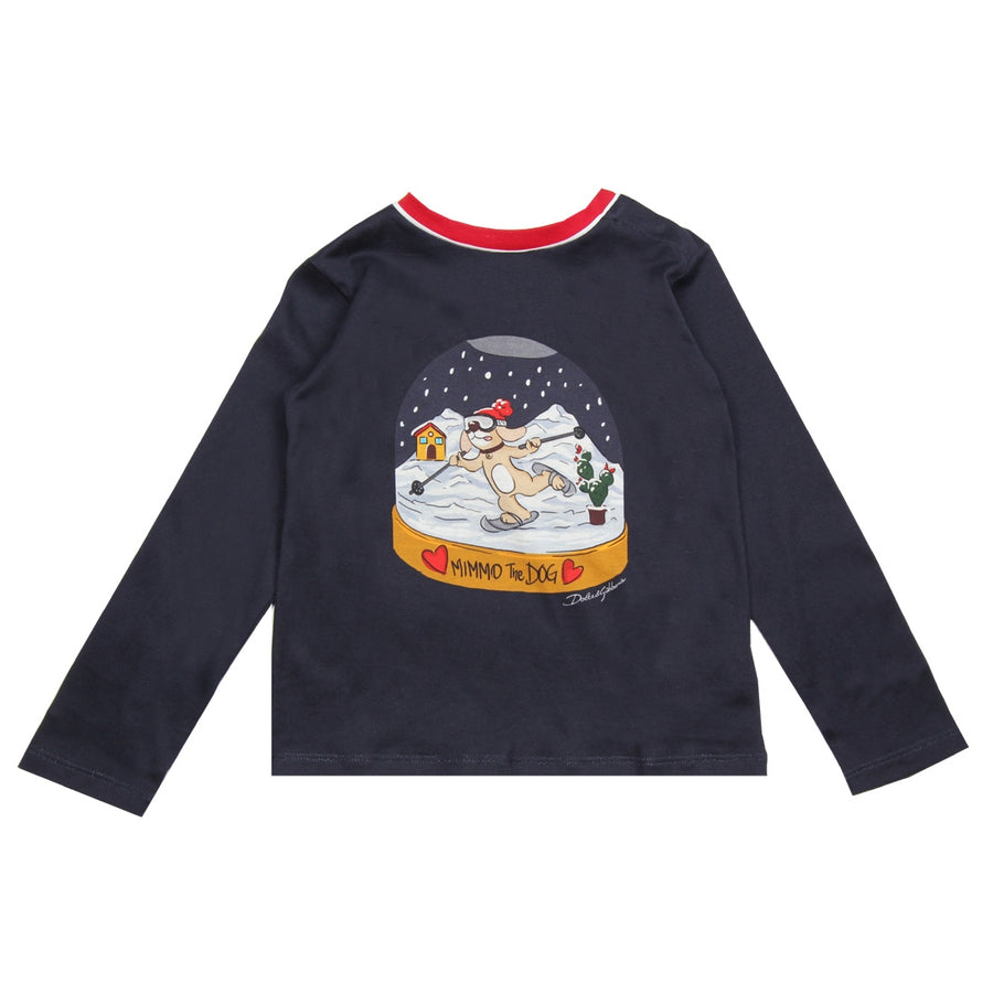 Dolce & Gabbana Baby Mimmo the Dog Navy Top - Retro Designer Wear