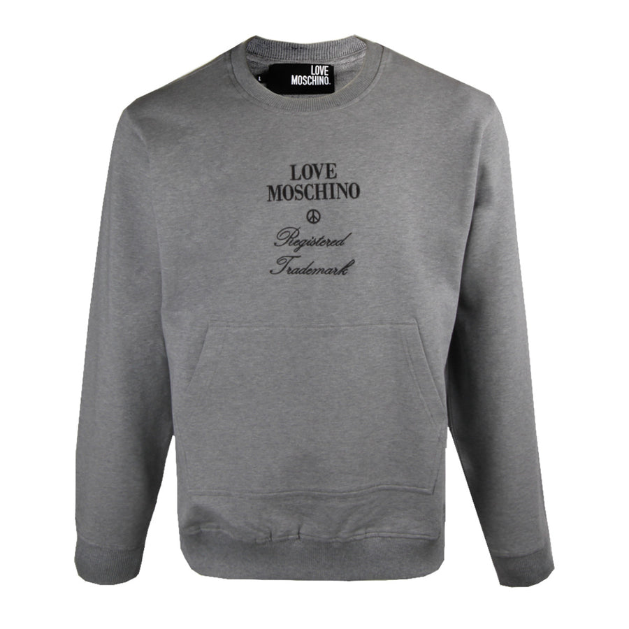 Love Moschino Grey Logo Sweatshirt Front 