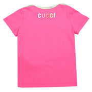 Gucci Baby Cat Printed Pink T-Shirt