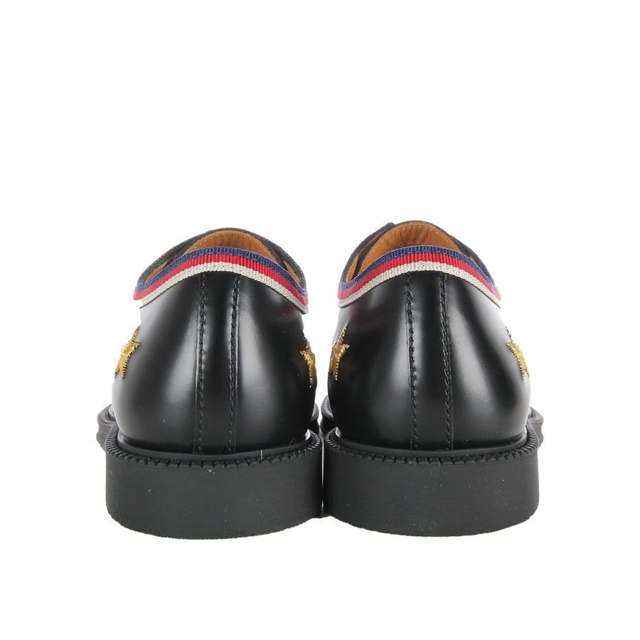 Gucci Kids Bees & Stars Black Shoes Back