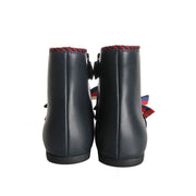 Gucci Girls Navy Leather Bow Ankle Boots back 