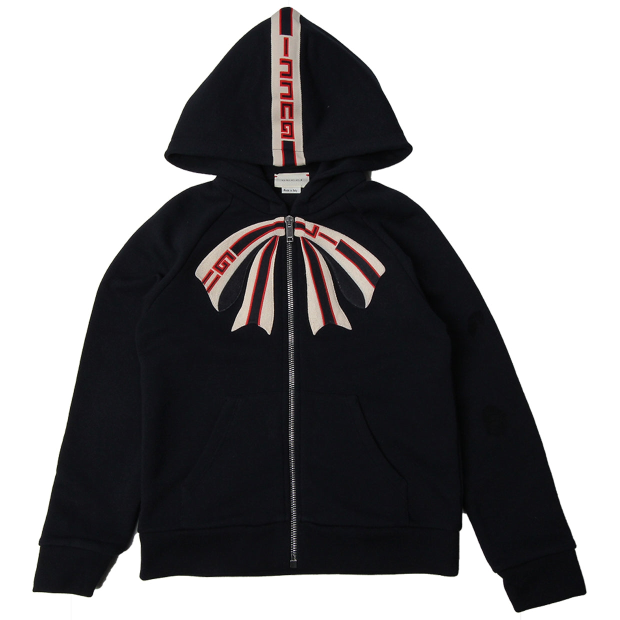 Gucci Girls Blue Bow Sweatshirt Hoodie front 