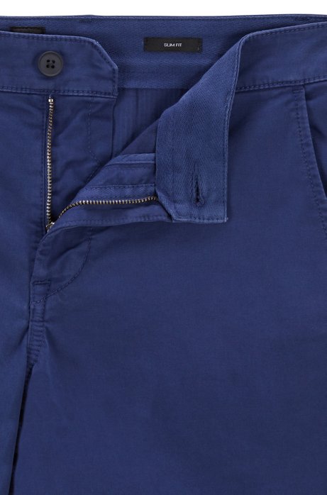 BOSS Slim-fit Navy Chino Shorts