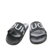 Hugo Boss Strap Logo Timeout Black Slides - Retro Designer Wear