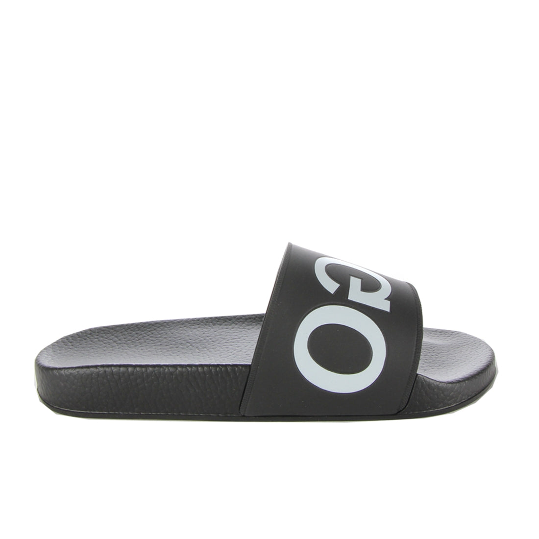 Hugo Boss Strap Logo Timeout Black Slides - Retro Designer Wear