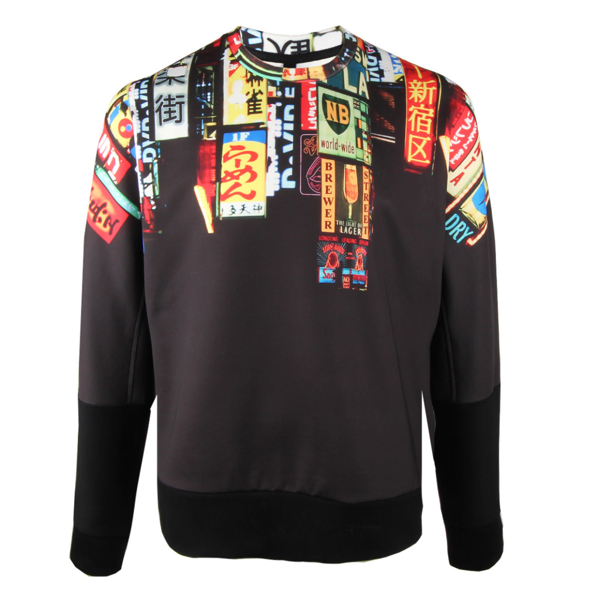  Neil Barrett Black Shinjuku Soho Kimono Sweatshirt front 