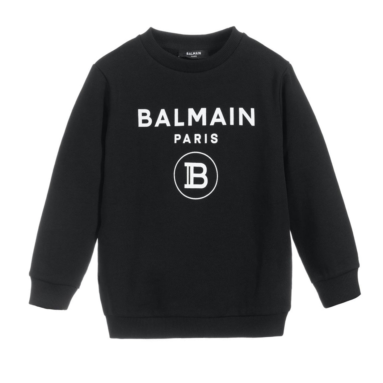 Balmain Paris Kids Black and White Logo Sweatshirt